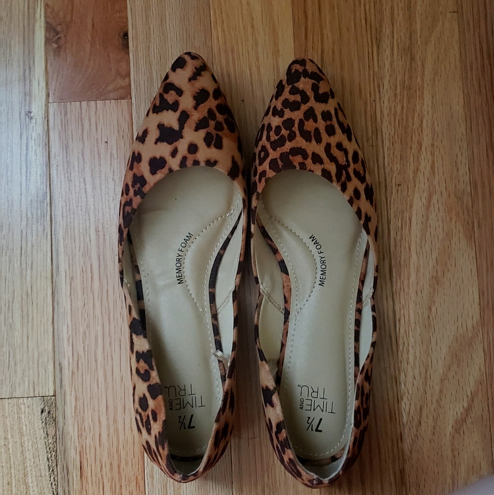 Cheetah print flats
